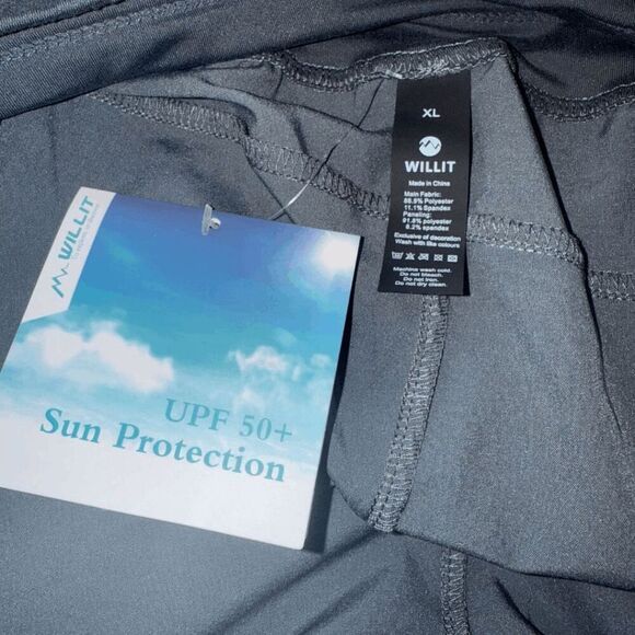 Willit Women's High Rise Ultra-soft Wide Leg Capri Pants Gray Size XL NWT - Picture 4 of 9